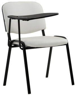 4-delige set stoelen Kin met inklapbare kunstlederen tafel, Wit