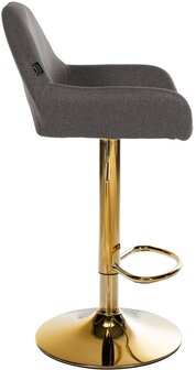 Barkruk Braga Goud Stof, Grijs