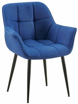 Eetkamerstoel Resivello Stof, Blauw