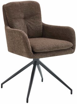 Eetkamerstoel Peckitt Stof, Bruin