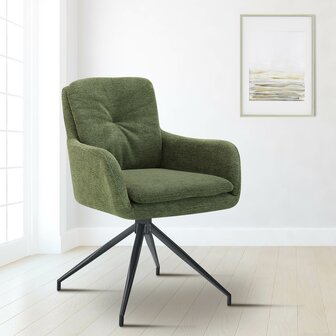 Eetkamerstoel Peckitt Stof, Groen