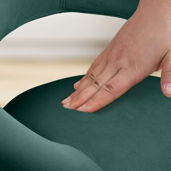 Barkruk Alindo Fluweel zwart, Groen