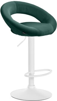 Barkruk Alindo Fluweel wit, Groen