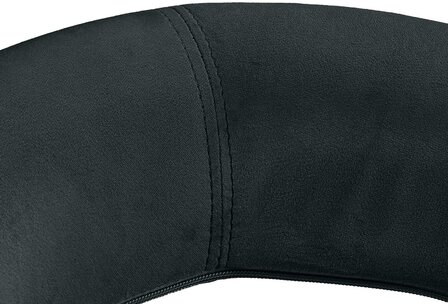 Barkruk Alindo fluweel wit, Zwart