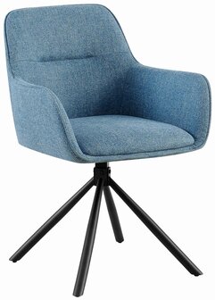 Stoel Toptin Stof, Blauw