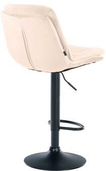 Barkruk Leural Fluweel zwart, Creme