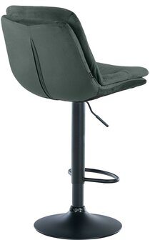 Barkruk Leural Fluweel zwart, Groen