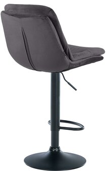 Barkruk Leural Fluweel zwart, Zwart