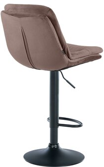 Barkruk Leural Fluweel zwart, Bruin