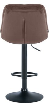 Barkruk Leural Fluweel zwart, Bruin