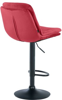 Barkruk Leural Fluweel zwart, Rood