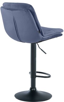 Barkruk Leural Fluweel zwart, Blauw