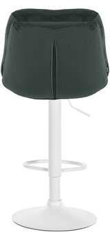 Barkruk Leural Fluweel wit, Groen