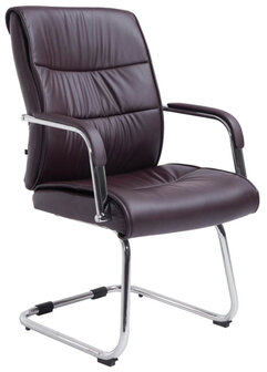 2-delige set bezoekersstoelen Seevirt, Bruin