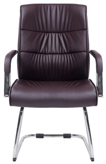 2-delige set bezoekersstoelen Seevirt, Bruin
