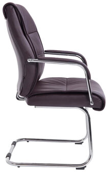 2-delige set bezoekersstoelen Seevirt, Bruin