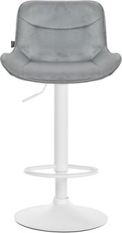 Barkruk Venoro fluweel wit, Grijs