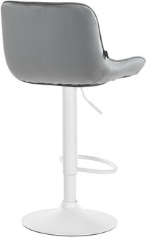 Barkruk Venoro fluweel wit, Grijs