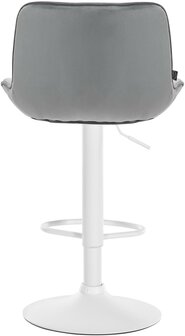 Barkruk Venoro fluweel wit, Grijs