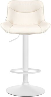 Barstoel Venoro Kunstleer wit, Creme