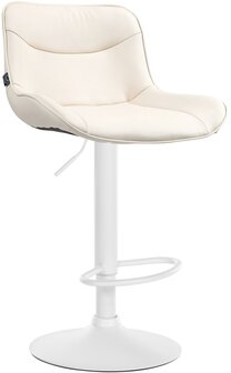 Barstoel Venoro Kunstleer wit, Creme