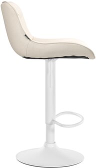 Barstoel Venoro Kunstleer wit, Creme