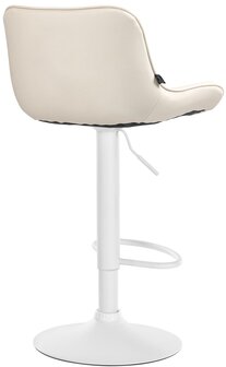 Barstoel Venoro Kunstleer wit, Creme