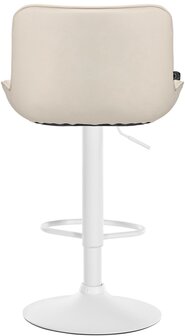 Barstoel Venoro Kunstleer wit, Creme