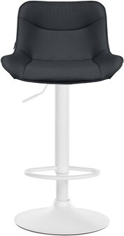 Barstoel Venoro Kunstleer wit, Zwart