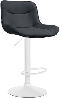 Barstoel Venoro Kunstleer wit, Zwart
