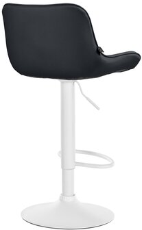 Barstoel Venoro Kunstleer wit, Zwart