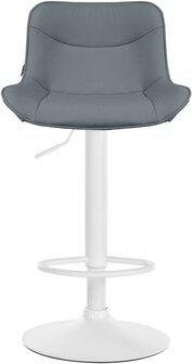 Barstoel Venoro Kunstleer wit, Grijs