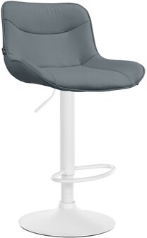 Barstoel Venoro Kunstleer wit, Grijs