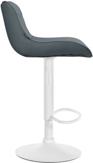 Barstoel Venoro Kunstleer wit, Grijs