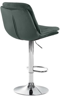 Barkruk Leural Fluweel chroom, Groen
