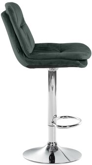 Barkruk Leural Fluweel chroom, Groen