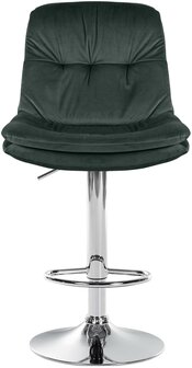 Barkruk Leural Fluweel chroom, Groen