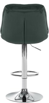 Barkruk Leural Fluweel chroom, Groen