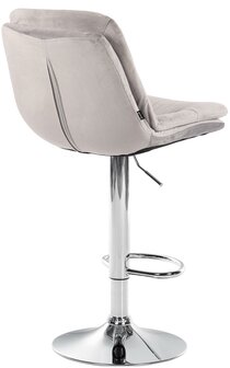 Barkruk Leural Fluweel chroom, Grijs