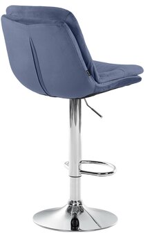 Barkruk Leural Fluweel chroom, Blauw