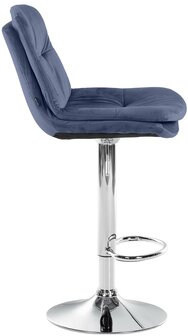Barkruk Leural Fluweel chroom, Blauw