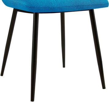 2-delige set eetkamerstoel Teldi stof, Blauw