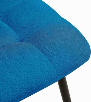 2-delige set eetkamerstoel Teldi stof, Blauw