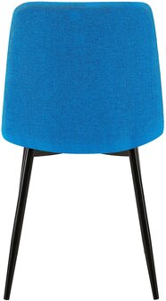 2-delige set eetkamerstoel Teldi stof, Blauw