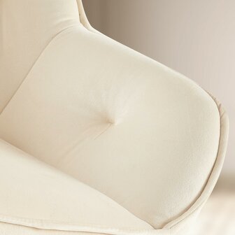 Bezoekersstoel Cissas Fluweel, Creme