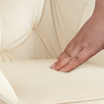 Bezoekersstoel Cissas Fluweel, Creme
