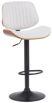 Barkruk Clowsan Stof zwart, Creme