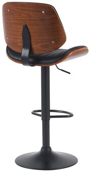 Barstoel Clowsan Kunstleer zwart, Zwart