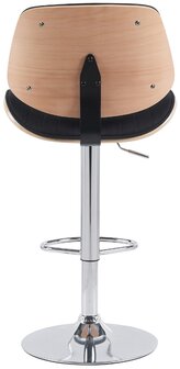 Barkruk Clowsan Stof chroom, Zwart