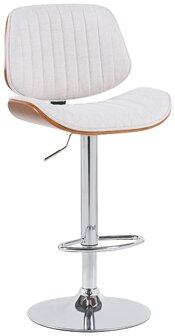 Barkruk Clowsan Stof chroom, Creme